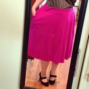 Lane Bryant Midi A-line Skirt 22 Plus POCKETS pink